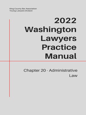 cover image of Washington Lawyers Practice Manual Chapter 20